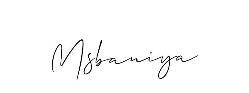 Also we have Msbaniya name is the best signature style. Create professional handwritten signature collection using Allison_Script autograph style. Msbaniya signature style 2 images and pictures png