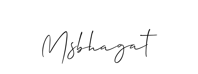 Create a beautiful signature design for name Msbhagat. With this signature (Allison_Script) fonts, you can make a handwritten signature for free. Msbhagat signature style 2 images and pictures png