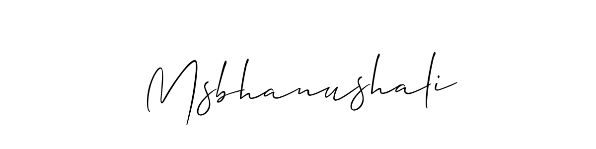 Also we have Msbhanushali name is the best signature style. Create professional handwritten signature collection using Allison_Script autograph style. Msbhanushali signature style 2 images and pictures png