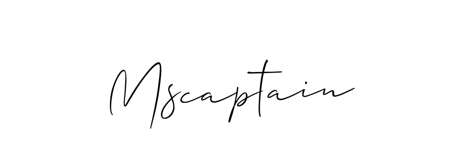 Create a beautiful signature design for name Mscaptain. With this signature (Allison_Script) fonts, you can make a handwritten signature for free. Mscaptain signature style 2 images and pictures png