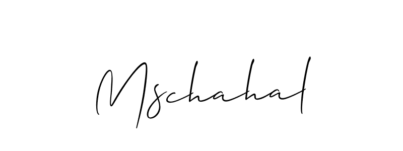 Create a beautiful signature design for name Mschahal. With this signature (Allison_Script) fonts, you can make a handwritten signature for free. Mschahal signature style 2 images and pictures png