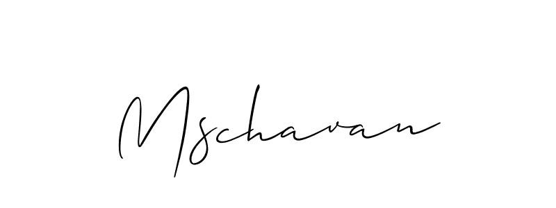 Make a beautiful signature design for name Mschavan. With this signature (Allison_Script) style, you can create a handwritten signature for free. Mschavan signature style 2 images and pictures png