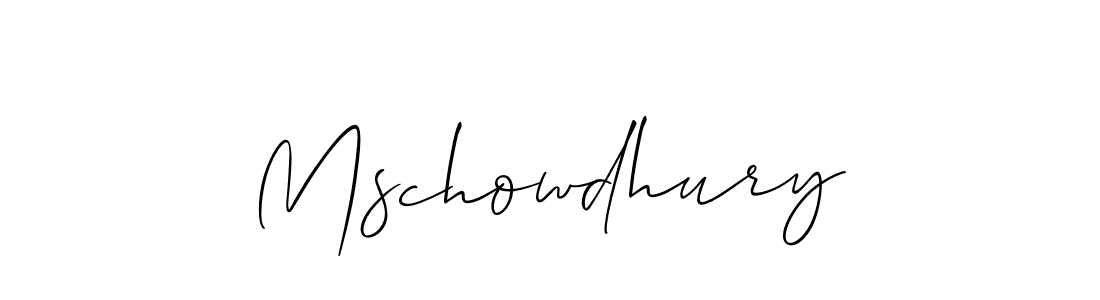 Also we have Mschowdhury name is the best signature style. Create professional handwritten signature collection using Allison_Script autograph style. Mschowdhury signature style 2 images and pictures png