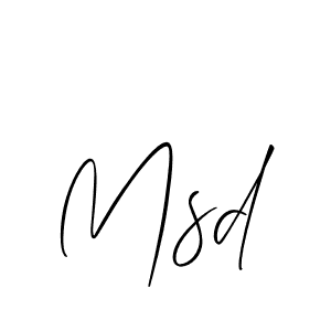 Create a beautiful signature design for name Msd. With this signature (Allison_Script) fonts, you can make a handwritten signature for free. Msd signature style 2 images and pictures png