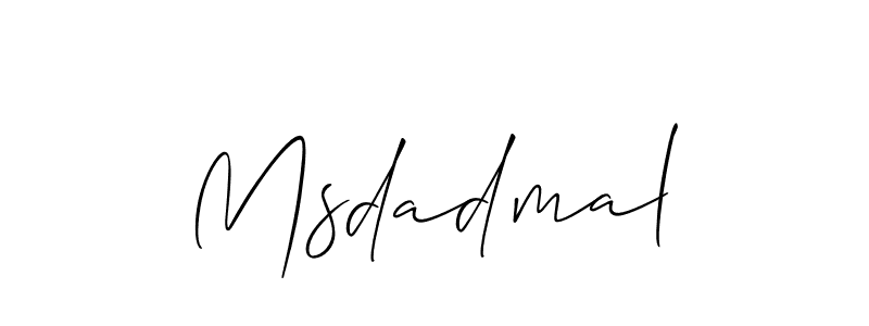 Create a beautiful signature design for name Msdadmal. With this signature (Allison_Script) fonts, you can make a handwritten signature for free. Msdadmal signature style 2 images and pictures png