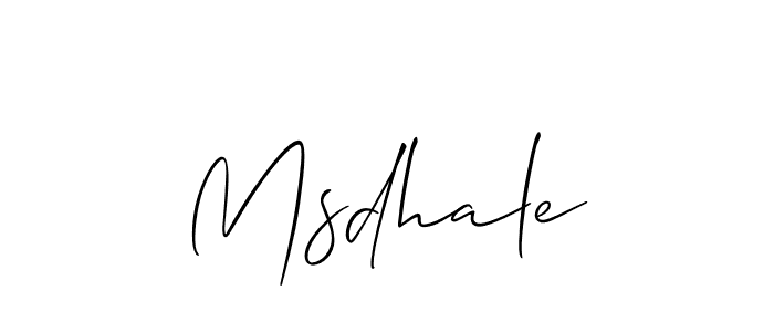 How to make Msdhale signature? Allison_Script is a professional autograph style. Create handwritten signature for Msdhale name. Msdhale signature style 2 images and pictures png