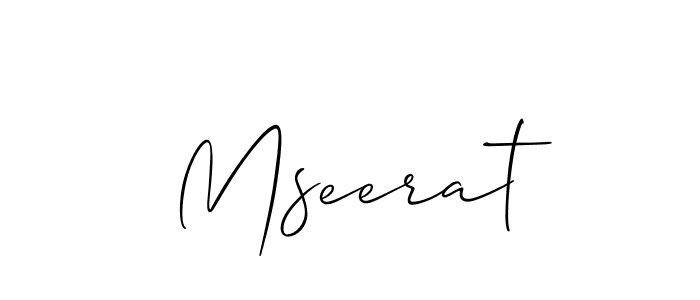 How to make Mseerat signature? Allison_Script is a professional autograph style. Create handwritten signature for Mseerat name. Mseerat signature style 2 images and pictures png