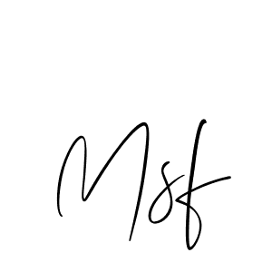 The best way (Allison_Script) to make a short signature is to pick only two or three words in your name. The name Msf include a total of six letters. For converting this name. Msf signature style 2 images and pictures png