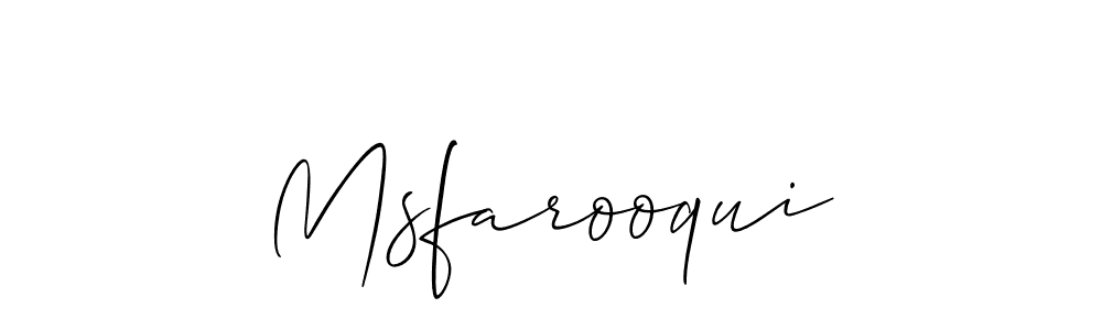 It looks lik you need a new signature style for name Msfarooqui. Design unique handwritten (Allison_Script) signature with our free signature maker in just a few clicks. Msfarooqui signature style 2 images and pictures png