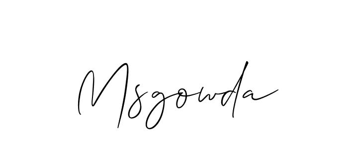 Also we have Msgowda name is the best signature style. Create professional handwritten signature collection using Allison_Script autograph style. Msgowda signature style 2 images and pictures png