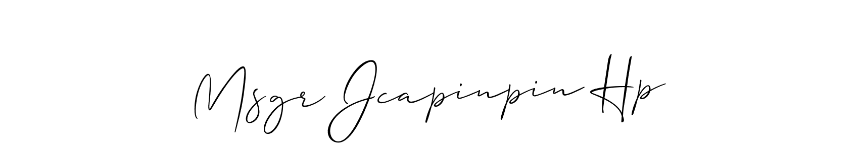 Best and Professional Signature Style for Msgr Jcapinpin Hp. Allison_Script Best Signature Style Collection. Msgr Jcapinpin Hp signature style 2 images and pictures png