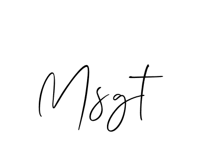 Design your own signature with our free online signature maker. With this signature software, you can create a handwritten (Allison_Script) signature for name Msgt. Msgt signature style 2 images and pictures png