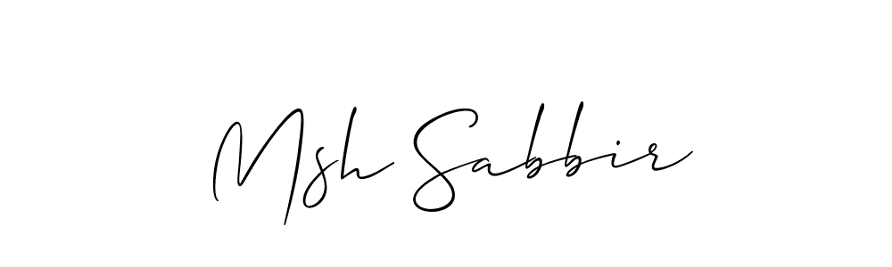 Make a beautiful signature design for name Msh Sabbir. Use this online signature maker to create a handwritten signature for free. Msh Sabbir signature style 2 images and pictures png
