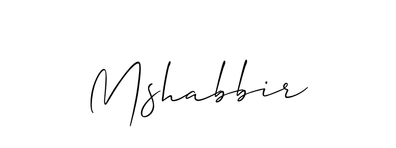 Make a beautiful signature design for name Mshabbir. Use this online signature maker to create a handwritten signature for free. Mshabbir signature style 2 images and pictures png