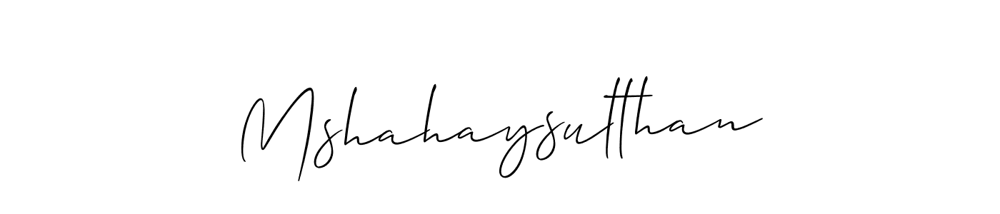 Make a beautiful signature design for name Mshahaysulthan. Use this online signature maker to create a handwritten signature for free. Mshahaysulthan signature style 2 images and pictures png