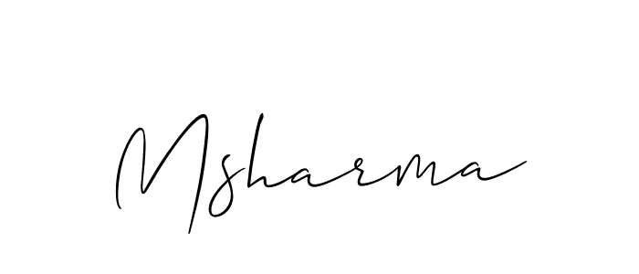 Msharma stylish signature style. Best Handwritten Sign (Allison_Script) for my name. Handwritten Signature Collection Ideas for my name Msharma. Msharma signature style 2 images and pictures png