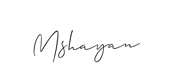 Best and Professional Signature Style for Mshayan. Allison_Script Best Signature Style Collection. Mshayan signature style 2 images and pictures png