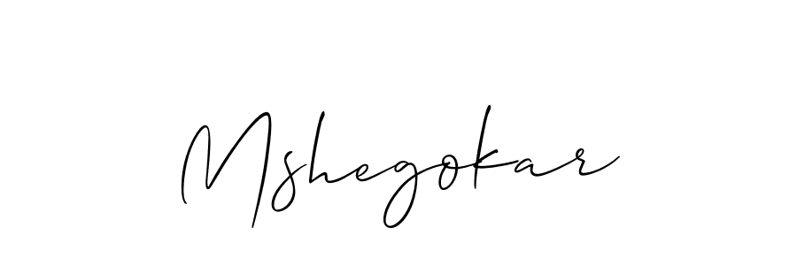 Make a beautiful signature design for name Mshegokar. Use this online signature maker to create a handwritten signature for free. Mshegokar signature style 2 images and pictures png