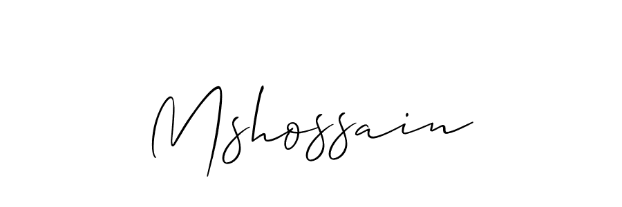 Mshossain stylish signature style. Best Handwritten Sign (Allison_Script) for my name. Handwritten Signature Collection Ideas for my name Mshossain. Mshossain signature style 2 images and pictures png