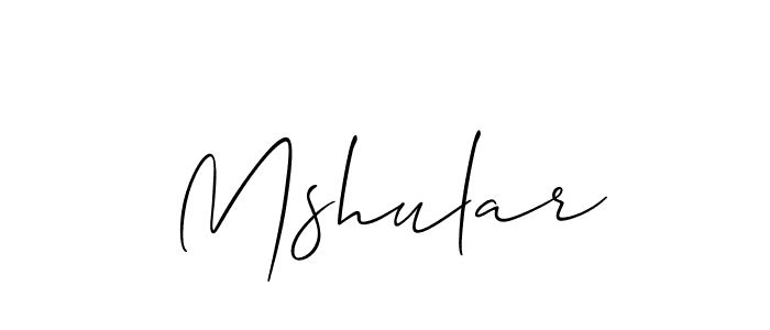 How to make Mshular signature? Allison_Script is a professional autograph style. Create handwritten signature for Mshular name. Mshular signature style 2 images and pictures png