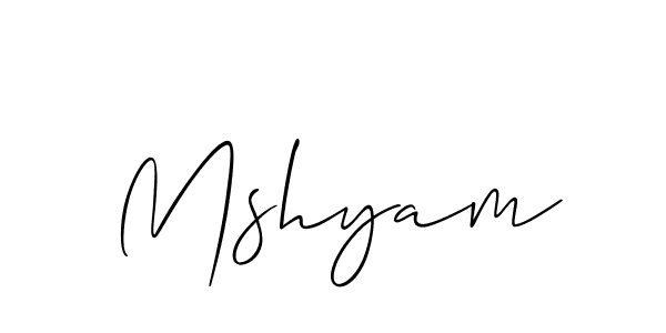 Make a beautiful signature design for name Mshyam. Use this online signature maker to create a handwritten signature for free. Mshyam signature style 2 images and pictures png