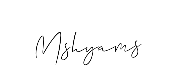 if you are searching for the best signature style for your name Mshyams. so please give up your signature search. here we have designed multiple signature styles  using Allison_Script. Mshyams signature style 2 images and pictures png