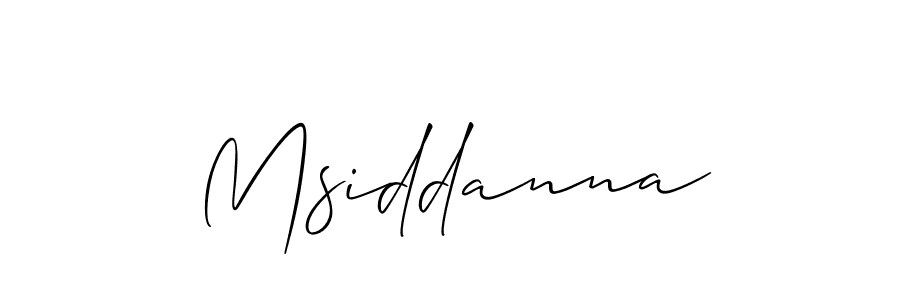 Msiddanna stylish signature style. Best Handwritten Sign (Allison_Script) for my name. Handwritten Signature Collection Ideas for my name Msiddanna. Msiddanna signature style 2 images and pictures png