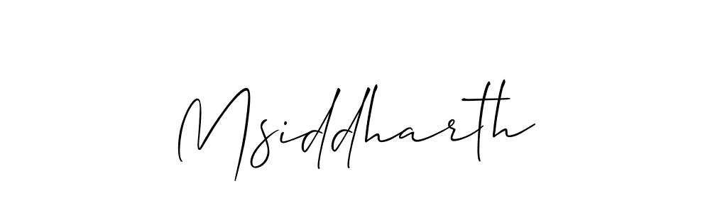 How to make Msiddharth signature? Allison_Script is a professional autograph style. Create handwritten signature for Msiddharth name. Msiddharth signature style 2 images and pictures png