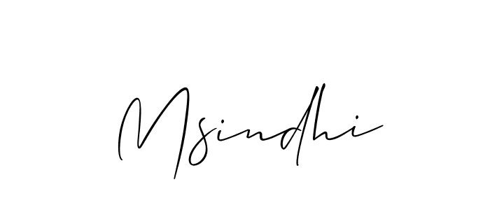 Use a signature maker to create a handwritten signature online. With this signature software, you can design (Allison_Script) your own signature for name Msindhi. Msindhi signature style 2 images and pictures png