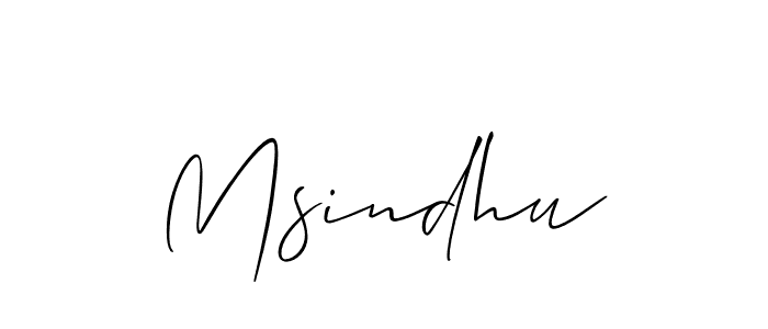 Msindhu stylish signature style. Best Handwritten Sign (Allison_Script) for my name. Handwritten Signature Collection Ideas for my name Msindhu. Msindhu signature style 2 images and pictures png