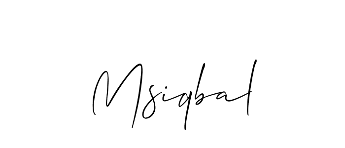 Make a short Msiqbal signature style. Manage your documents anywhere anytime using Allison_Script. Create and add eSignatures, submit forms, share and send files easily. Msiqbal signature style 2 images and pictures png