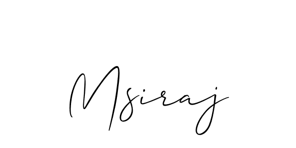 How to make Msiraj signature? Allison_Script is a professional autograph style. Create handwritten signature for Msiraj name. Msiraj signature style 2 images and pictures png