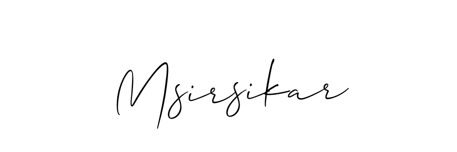Allison_Script is a professional signature style that is perfect for those who want to add a touch of class to their signature. It is also a great choice for those who want to make their signature more unique. Get Msirsikar name to fancy signature for free. Msirsikar signature style 2 images and pictures png