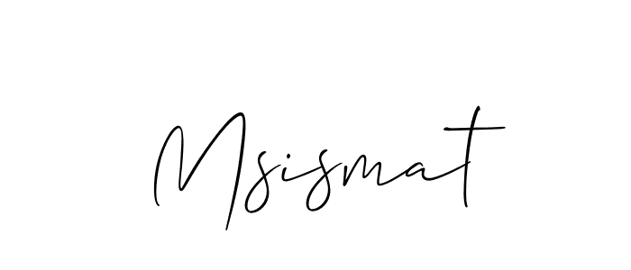 Allison_Script is a professional signature style that is perfect for those who want to add a touch of class to their signature. It is also a great choice for those who want to make their signature more unique. Get Msismat name to fancy signature for free. Msismat signature style 2 images and pictures png