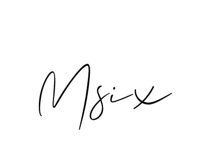 How to make Msix signature? Allison_Script is a professional autograph style. Create handwritten signature for Msix name. Msix signature style 2 images and pictures png