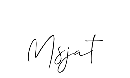 It looks lik you need a new signature style for name Msjat. Design unique handwritten (Allison_Script) signature with our free signature maker in just a few clicks. Msjat signature style 2 images and pictures png