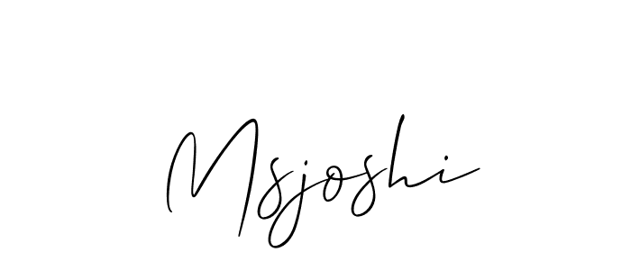 Also we have Msjoshi name is the best signature style. Create professional handwritten signature collection using Allison_Script autograph style. Msjoshi signature style 2 images and pictures png
