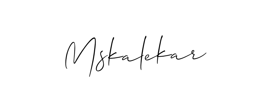 How to make Mskalekar signature? Allison_Script is a professional autograph style. Create handwritten signature for Mskalekar name. Mskalekar signature style 2 images and pictures png