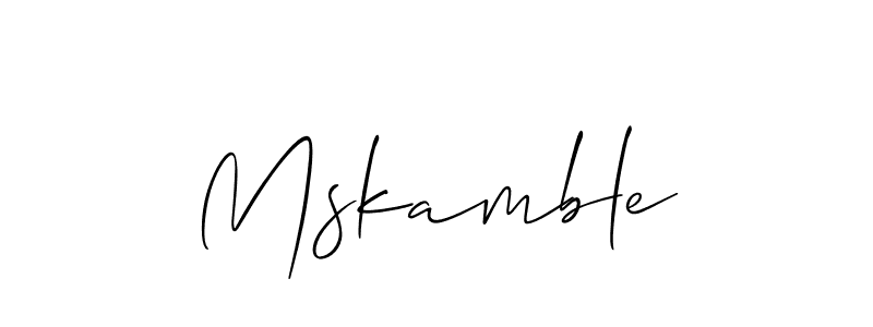 Once you've used our free online signature maker to create your best signature Allison_Script style, it's time to enjoy all of the benefits that Mskamble name signing documents. Mskamble signature style 2 images and pictures png