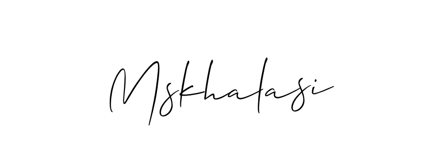 How to make Mskhalasi name signature. Use Allison_Script style for creating short signs online. This is the latest handwritten sign. Mskhalasi signature style 2 images and pictures png