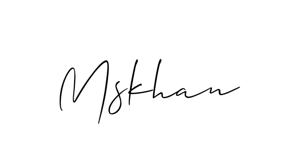 Best and Professional Signature Style for Mskhan. Allison_Script Best Signature Style Collection. Mskhan signature style 2 images and pictures png