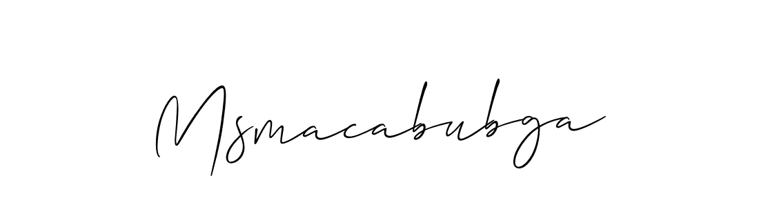 How to make Msmacabubga signature? Allison_Script is a professional autograph style. Create handwritten signature for Msmacabubga name. Msmacabubga signature style 2 images and pictures png