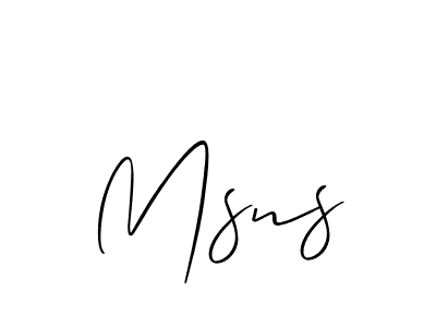 It looks lik you need a new signature style for name Msns. Design unique handwritten (Allison_Script) signature with our free signature maker in just a few clicks. Msns signature style 2 images and pictures png