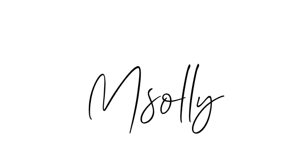 How to make Msolly signature? Allison_Script is a professional autograph style. Create handwritten signature for Msolly name. Msolly signature style 2 images and pictures png