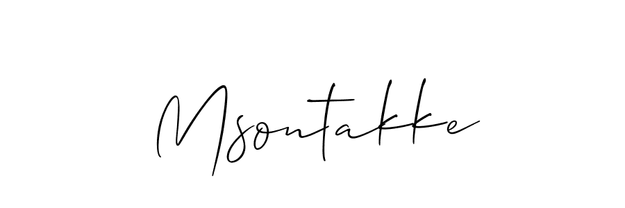 Create a beautiful signature design for name Msontakke. With this signature (Allison_Script) fonts, you can make a handwritten signature for free. Msontakke signature style 2 images and pictures png