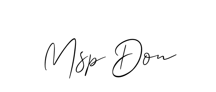 How to make Msp Don signature? Allison_Script is a professional autograph style. Create handwritten signature for Msp Don name. Msp Don signature style 2 images and pictures png