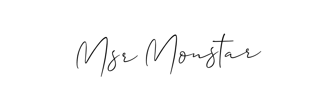 How to make Msr Monstar signature? Allison_Script is a professional autograph style. Create handwritten signature for Msr Monstar name. Msr Monstar signature style 2 images and pictures png