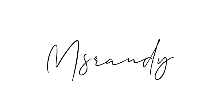 Make a beautiful signature design for name Msrandy. With this signature (Allison_Script) style, you can create a handwritten signature for free. Msrandy signature style 2 images and pictures png