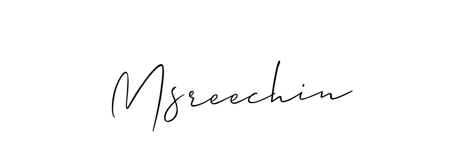 The best way (Allison_Script) to make a short signature is to pick only two or three words in your name. The name Msreechin include a total of six letters. For converting this name. Msreechin signature style 2 images and pictures png