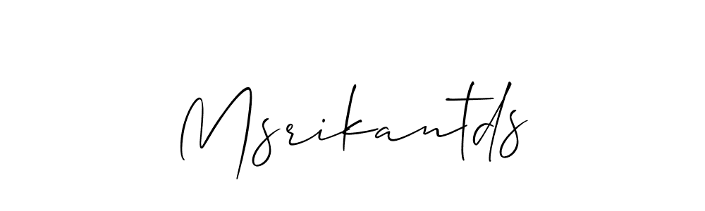 Allison_Script is a professional signature style that is perfect for those who want to add a touch of class to their signature. It is also a great choice for those who want to make their signature more unique. Get Msrikantds name to fancy signature for free. Msrikantds signature style 2 images and pictures png